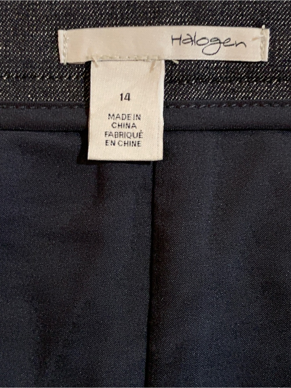 Halogen Blue Gray Front-Zip Pencil Skirt Size 14 - Picture 7 of 10